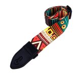 Sangle de ceinture rglable en cuir pu pour guitare acoustique, motif de flamme de foudre, pour basse ...
