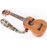 Sangle de ceinture pour ukulele, en nylon rglable, color, impression vive, accessoires de guitare, ...