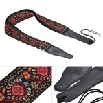 Sangle d'epaule de guitare rglable haut de gamme 6cm / 2, 4 pouces de large, ceinture jacquard en nylon, ...