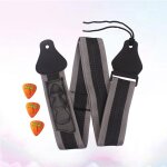 Sangle de guitare, 3 supports de mdiators, ceinture professionnelle en nylon pour instrument de musique ...