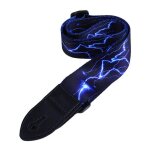 Sangle pour guitare acoustique bandoulire ajustable en cuir pu avec motif eclaire pour basse ou folk ...