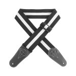 Sangle de guitare sangle de guitare acoustique r�glable souple noir et blanc