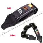 Sangle de guitare ajustable pour guitare electrique / acoustique / basse comprend 2 mdiators sangle ...