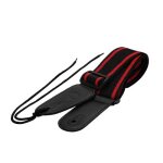 Sangle guitare basic - noire et rouge
