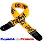 Sangle de guitare ou basse  do not cross police line  pour tout type de guitares ou de basse