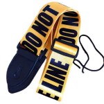 Sangle de guitare ceinture universelle polyester pu cuir ukull guitares electriques motif de lettre ...