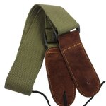 Sangle de guitare en cuir et coton pur, pour modèle electrique, basse, acoustique, tissu, lanière, Sangle de guitare en cuir et coton pur, pour modèle electrique, basse, acoustique, tissu, lanière,
