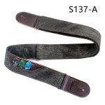 Sangles de guitare en cuir et denim multicolores, accessoires pour instrument de musique durables, r�glables, ...