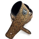 Sangle de guitare en cuir pu, accessoires de guitare electrique, r�glable, en relief, pour basse folk ...