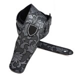 Sangle de guitare en cuir pu motif imprim ceinture de basse rglable instruments a cordes accessoiresargent ...