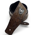 Sangle de guitare en cuir vritable, 2. 5 pouces, ceinture souple rglable pour basse classique, musique, ...