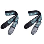 Sangle de guitare electrique acoustique imprime motif bleu sangle de guitare acoustique elargie sangle ...