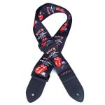 Sangle de guitare electrique ajustable et large, accessoires de guitare imprim�s, une vari�t� de styles ...