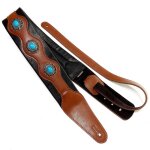 Sangle de guitare electrique en cuir de style ethnique, rglable, pour basse acoustique, ceinture, accessoires ...