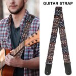 Sangle pour guitare electrique, motif brod�, accessoires pour instrument de musique qw, 1 pi�ce