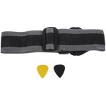 Sangle de guitare electrique souple réglable noire avec 2 médiators clip acoustique basse Sangle de guitare electrique souple réglable noire avec 2 médiators clip acoustique basse