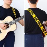 Sangle de guitare folk electrique basse, transfert thermique, sangle en cuir epais, motif personnalis, ...