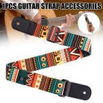 Sangle de guitare, impression multicolore, ceinture epaisse pour ukulele, acoustique, basse, n66, offre ...