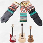 Sangles de guitare multicolores, r�glables, impression color�e, en nylon, accessoires pour guitare electrique ...