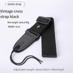 Sangle de guitare noire guitare acoustique folk guitare electrique basse electrique ukull sangle