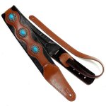 Sangle de guitare style ethnique cuir rglable acoustique electrique basse sangle guitare ceinture pices ...
