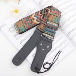 Sangle de guitare universelle en nylon, r�glable, plusieurs styles, brod�, epaississement, motifs uniques ...