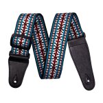 Sangle de guitare universelle, facile a installer, longueur rglable, motif brod, ceinture d'paule ...