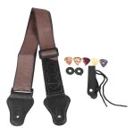 Sangle de guitare vintage design coton sangle rglable avec boutons crochets serrure pour guitare acoustique ...