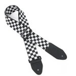 Sangle r�glable pour ukulele, a carreaux noirs et blancs, pour guitare acoustique, accessoire pour instrument ...