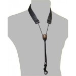 Sangle saxophone soprano courbe bg s85sh - nylon - crochet a pompe