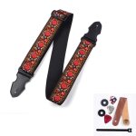 Sangle tresse pour guitare electrique, acoustique, folk, basse, accessoires, instrument de musique a ...