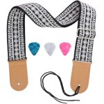 Sangle pour ukulele de style ethnique, ruban d'impression durable et rglable, ceinture pour guitare ...
