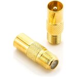 Sat adaptateur d'antenne coaxial sur prise tv adaptateur - prise f sur fiche iec couplage connecteur ... Sat adaptateur d'antenne coaxial sur prise tv adaptateur - prise f sur fiche iec couplage connecteur ...