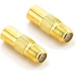 Sat adaptateur d'antenne coaxial sur prise tv adaptateur - prise f sur fiche iec couplage connecteur ...