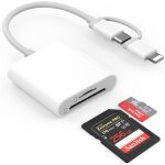 Sd card reader for phone / pad / camera, sd card adapter for phone, external memory card readers, sd ...