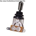 S�lecteur de guitare electrique 3 voies, interrupteur en laiton portable, el�ments de musique a bascule ...