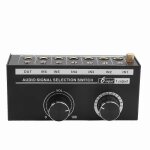 S�lecteur de signal audio avec r�glage du volume, 6 entr�es, 1 sortie, commutateur de source audio pour ...