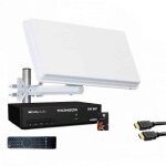 Selfsat kit parabole plate avec lnb single 1 sortie intégré + récepteur tntsat avec carte Selfsat kit parabole plate avec lnb single 1 sortie intégré + récepteur tntsat avec carte