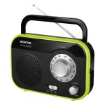 Sencor srd 210 bgn radio portable analogique (fm, am), radio, argent, noir, vert