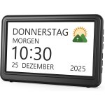 Senior - calendrier numrique, rveil electronique, date du jour, horloge numrique avec 20 rappels personnali ...