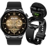 Senior - montre intelligente pour homme et femme, ecouteurs bluetooth intgrs, grand ecran amoled de ...