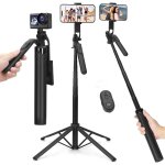 Senior - trpied pour tlphone portable pied appareil photo trepied smartphone 180 cm support telephone ...