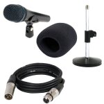 Sennheiser e 945 avec support de table, c�ble et bonnette anti - vent