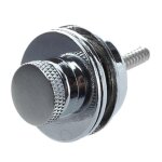 Serrure de sangle chrome a tte plate pour guitare electrique jn
