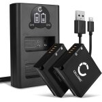 Set de 2 batteries 980mah et double chargeur compatible avec leica d - lux (typ 109) d - lux 7 - accu ...