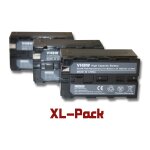 Vhbw 3x batterie compatible avec blaupunkt f9, cc - r900h, erc884 camra vido camscope (3600mah, 7, ...