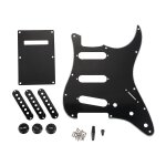 Set de 3 ply noir 11 trous sss guitare pickguard strat back plate pickup couvre boutons guitarra tips ...