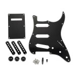 Set de 3 ply noir 11 trous sss guitare pickguard strat back plate pickup couvre boutons guitarra tips ...