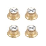 Set bouton de chapeau haut de forme dor pour gibson pour les paul bouton feuille d'or
