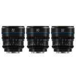 Set d'objectifs cin�ma manuels sirui night walker s35 24mm / 35mm / 55mm t1. 2 � grande ouverture pour ...